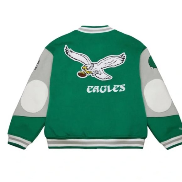 AUTHENTIC Mitchell & Ness Team Varsity Princess Diana Jacket Philadelphia Eagles - Picture 2 of 11